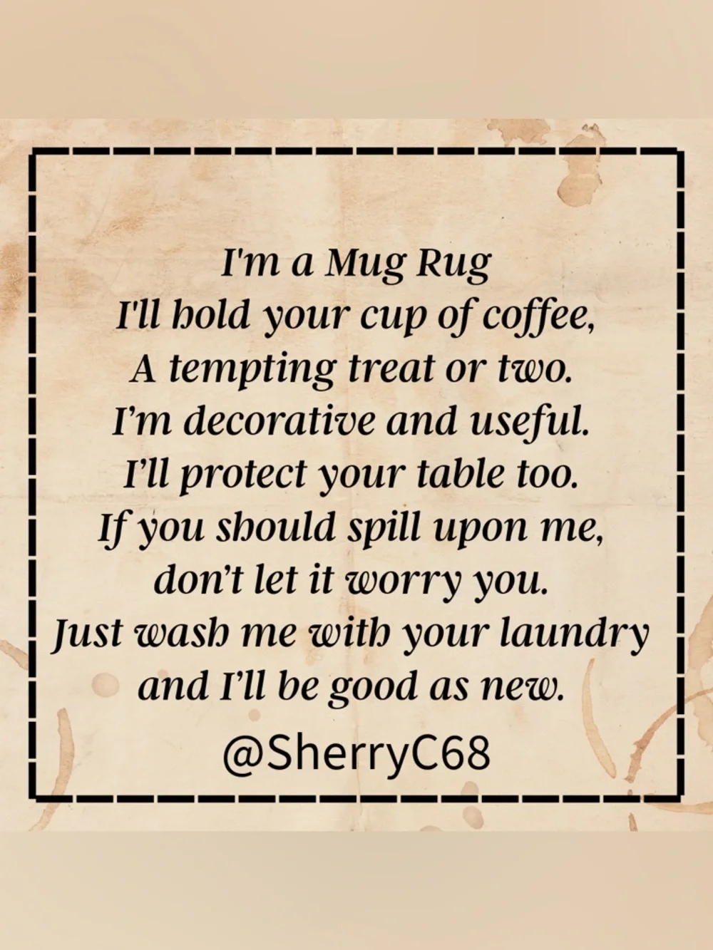 Custom Hand Crafted “Bundle, No Bid” Sign Mug Rug Coaster you pick the fabric